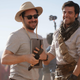 J.J. Abrams and Oscar Isaac on the set of The Rise of Skywalker.